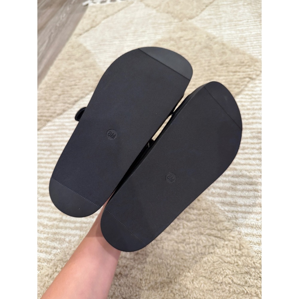 Cushionaire Womens Black Quilted Double Strap Buckle Slide‎ Sandals Size 8M - Picture 3 of 4